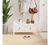 Vidaxl Banc D'entrée Blanc 80x40x43 Cm Bois De Pin Massif Blanc