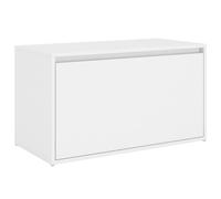 Banc d¿entrée lot 1 bois contreplaqué Blanc 80x40x45 cm Compact