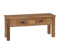 vidaXL Banc d'entrée en teck massif 90 x 30 x 40 cm Brun G