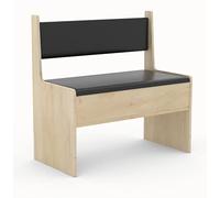 Banc d'angle en Bois Banc avec Coffre Esal Largeur 80 cm Anthracite/Chêne Miel de VCM