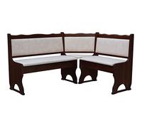 Banc d'angle en bois de pin avec rembourrage en bois massif - Beige écologique (160 x 200)