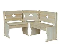 Banc d'angle en pin massif écologique 120 x 120 cm