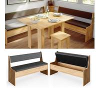 Banc d'angle Roman, 136.6x41.5cm, Chêne de force doré, Vicco 34180
