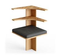 Banc d'angle Roman, 43.5x43.5cm, Chêne de force doré, Vicco 34184