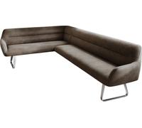 Banc-d'angle Taya-Flex 285x190 cm châssis à patins plat acier inoxydable