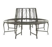 Banc d'Arbre de Jardin Demi-rond 160 cm Acier Terrasse Patio Extérieur vidaXL