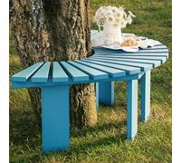 Banc d'arbre Demi-Rond Enveloppant, Banc Semi-Circulaire en Bois Massif De Campagne, Mobilier De Jardin Extérieur Décoratif, Bancs De Loisirs Fonctionnels