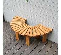 Banc d'arbre Demi-Rond，mobilier d'extérieur Chaise à Enrouler Autour du siège à Lattes du Parc，siège en Bois incurvé，tabourets à Lattes de Patio，Forte capacité de Charge 660 LB
