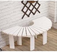 Banc d'arbre en bois d'extérieur, siège de jardin semi-circulaire pour toutes les saisons, mobilier décoratif enveloppant pour parc, porche, cour et pelouse (couleur B)