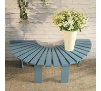Banc d'arbre en bois massif, banc incurvé, dos nu, résistant aux intempéries, longue durée de vie, semi-circulaire, pour cour, porche, pelouse, terrasse, jardin extérieur