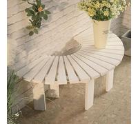 Banc d'arbre Incurvé en Bois Demi-Rond for Jardin, Parc, Cour, Mobilier D'extérieur Toutes Saisons, Banc Rustique Semi-Circulaire, Chaise De Patio, Tabouret De Tonnelle for Terrasse