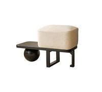 Banc d'art moderne, banc à chaussures en bois massif avec rembourrage, chaise ouverte multifonctionnelle pour chambre à coucher, salon, entrée, couloir, studio
