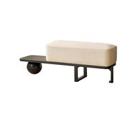 Banc d'art moderne, banc à chaussures en bois massif avec rembourrage, chaise ouverte multifonctionnelle pour chambre à coucher, salon, entrée, couloir, studio