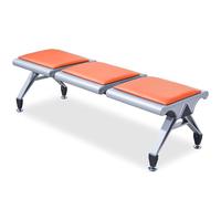 Banc d'attente 3 places pour cliniques, aéroports, hôpitaux et salons - Acier durable, pieds antidérapants, confort et stabilité