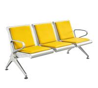 Banc d'attente 3 places robuste, capacité de 450 kg, coussin ergonomique en polyuréthane, pour hôpital, clinique, bureau, zone publique