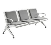 Banc d'attente 3 places robuste, capacité de 450 kg, coussin ergonomique en polyuréthane, pour hôpital, clinique, bureau, zone publique
