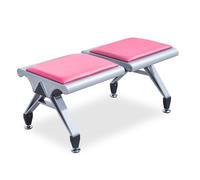 Banc d'attente avec tapis de sol antidérapants en cuir synthétique sans dossier pour aéroport, clinique, hôpital, hall