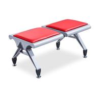 Banc d'attente avec tapis de sol antidérapants en cuir synthétique sans dossier pour aéroport, clinique, hôpital, hall