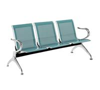 Banc d'attente de bureau 3 places avec dossier et accoudoirs, meubles durables pour aéroport, marché, banque, hôpital et école