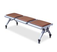 Banc d'attente dos nu, canapé 3 places en polyuréthane pour bureau, hôpital, salon, banque, réception d'aéroport