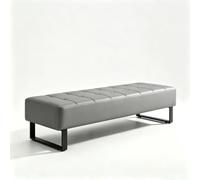 Banc d'Attente en Cuir Rembourré Pouf de Réception Modulaire, Modernes | Banc d'Accueil Design en Cuir Synthétique pour Bureau, Clinique, Salon de Coiffure, Multicolore(Light gary,150cm/59in)