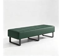 Banc d'Attente en Cuir Rembourré Pouf de Réception Modulaire, Modernes | Banc d'Accueil Design en Cuir Synthétique pour Bureau, Clinique, Salon de Coiffure, Multicolore(Green,180cm/70.8in)