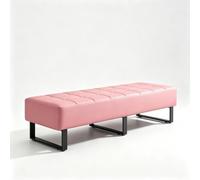 Banc d'Attente en Cuir Rembourré Pouf de Réception Modulaire, Modernes | Banc d'Accueil Design en Cuir Synthétique pour Bureau, Clinique, Salon de Coiffure, Multicolore(Pink,180cm/70.8in)