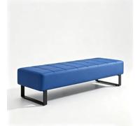 Banc d'Attente en Cuir Rembourré Pouf de Réception Modulaire, Modernes | Banc d'Accueil Design en Cuir Synthétique pour Bureau, Clinique, Salon de Coiffure, Multicolore(Blue,100cm/39.3in)
