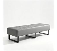 Banc d'Attente en Cuir Rembourré Pouf de Réception Modulaire, Modernes | Banc d'Accueil Design en Cuir Synthétique pour Bureau, Clinique, Salon de Coiffure, Multicolore(Light gary,170cm/66.9in)