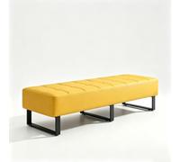 Banc d'Attente en Cuir Rembourré Pouf de Réception Modulaire, Modernes | Banc d'Accueil Design en Cuir Synthétique pour Bureau, Clinique, Salon de Coiffure, Multicolore(Yellow,180cm/70.8in)
