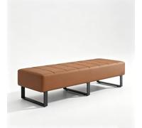 Banc d'Attente en Cuir Rembourré Pouf de Réception Modulaire, Modernes | Banc d'Accueil Design en Cuir Synthétique pour Bureau, Clinique, Salon de Coiffure, Multicolore(Brown,170cm/66.9in)