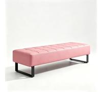 Banc d'Attente en Cuir Rembourré Pouf de Réception Modulaire, Modernes | Banc d'Accueil Design en Cuir Synthétique pour Bureau, Clinique, Salon de Coiffure, Multicolore(Pink,150cm/59in)