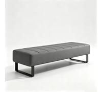 Banc d'Attente en Cuir Rembourré Pouf de Réception Modulaire, Modernes | Banc d'Accueil Design en Cuir Synthétique pour Bureau, Clinique, Salon de Coiffure, Multicolore(Gray,100cm/39.3in)