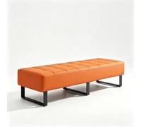 Banc d'Attente en Cuir Rembourré Pouf de Réception Modulaire, Modernes | Banc d'Accueil Design en Cuir Synthétique pour Bureau, Clinique, Salon de Coiffure, Multicolore(Orange,180cm/70.8in)