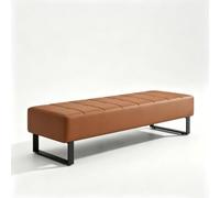 Banc d'Attente en Cuir Rembourré Pouf de Réception Modulaire, Modernes | Banc d'Accueil Design en Cuir Synthétique pour Bureau, Clinique, Salon de Coiffure, Multicolore(Brown,80cm/31.4in)