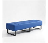 Banc d'Attente en Cuir Rembourré Pouf de Réception Modulaire, Modernes | Banc d'Accueil Design en Cuir Synthétique pour Bureau, Clinique, Salon de Coiffure, Multicolore(Blue,200cm/78.7in)