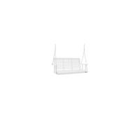 Banc de balançoire porche bois suspendu jardin patio cour blanc 1370 mm