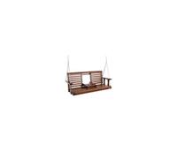 Banc de balançoire porche bois suspendu jardin patio cour marron 1523 mm