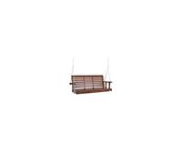 Banc de balançoire porche bois suspendu jardin patio cour marron 1702 mm