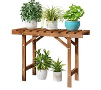 Banc De Balcon en Bois pour Fleurs - Étagère pour Plantes D'intérieur/extérieur, Support De Pot De Grande Capacité pour Salon, Jardin, Terrasse(65 * 25 * 49cm)