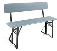 Banc de Bois Pliant Léger Camping Jardin Extérieur Balcon Terrasse Patio Gris
