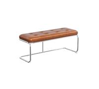 Banc de Canapé Ottoman Banc d'entrée Minimaliste Moderne - Cadre en Acier Inoxydable, Tabouret Long de Luxe léger for Un Usage Domestique dans Le Salon(B,140x40x45cm)