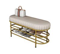 Banc de Canapé Ottoman Fer Art Chaussure Tabouret à Langer Banc Maison lit Bout essai Cabine d'essayage Magasin de Chaussures canapé(80x45x39cm)