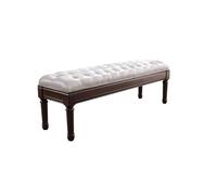 Banc de Canapé Ottoman Tabouret d'extrémité de lit Souple en Bois de Campagne, Banc en Cuir for Chambre à Coucher, Banc à Chaussures Banc Ottoman Moderne