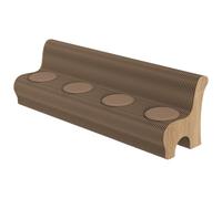 Banc de canapé rétractable en accordéon avec dossier et coussin - Tabouret pliable pour l'école, le magasin, le salon et la salle à manger