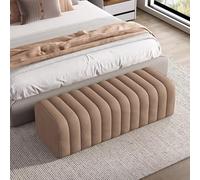 Banc de chambre à coucher élégant et moderne en velours - Tabouret repose-pieds rembourré pour salon, couloir et entrée - Solution de rangement chic pour la décoration de la maison et la garde-robe