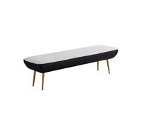Banc de chambre à coucher en métal de luxe pour bout de canapé, tabouret de pied de style nordique pour changer les chaussures, vestiaire, banc d'entrée, banc de lit 100 x 45 x 45 cm