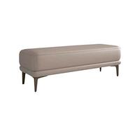 Banc de chambre à coucher pour bout de lit en cuir et en bois, tabouret polyvalent, banc à chaussures élégant, idéal pour vestiaire et entrée, solution d'assise polyvalente