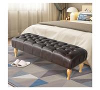 Banc de chambre à coucher rembourré luxueux avec siège touffeté à boutons élégant banc à chaussures pour le salon ou la salle à manger Banc de coiffeuse moderne avec pieds en bois pour plus de confort