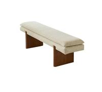 Banc de chambre Banc de chambre blanc dressing banc en bois et tissu(Moyen)